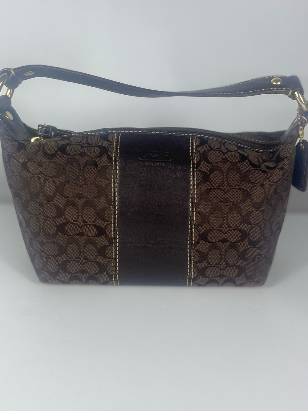 Coach Vintage Signature Mini C Brown Demi-COA